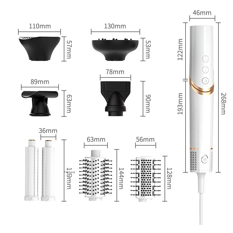 Folding 8 In 1 Hair Dryer Plasma All-in-one Hot Air Comb Suit