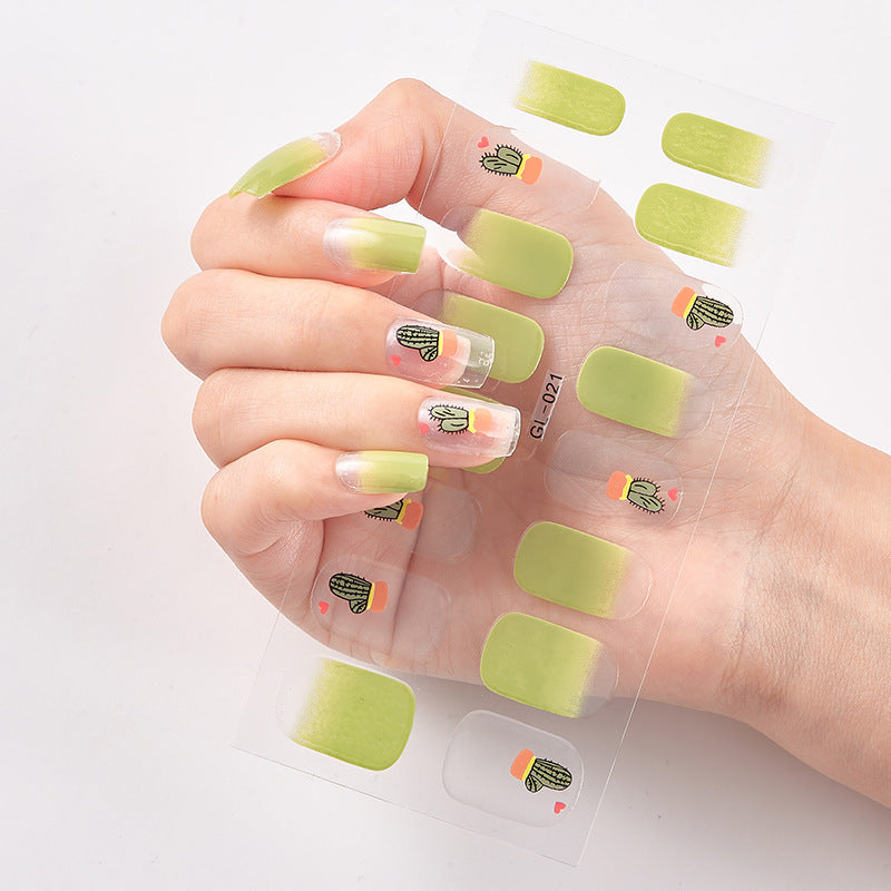 Younail Bronzing Cat's Eye Letters Color Nail Polish Film Nail Stickers Full Stickers