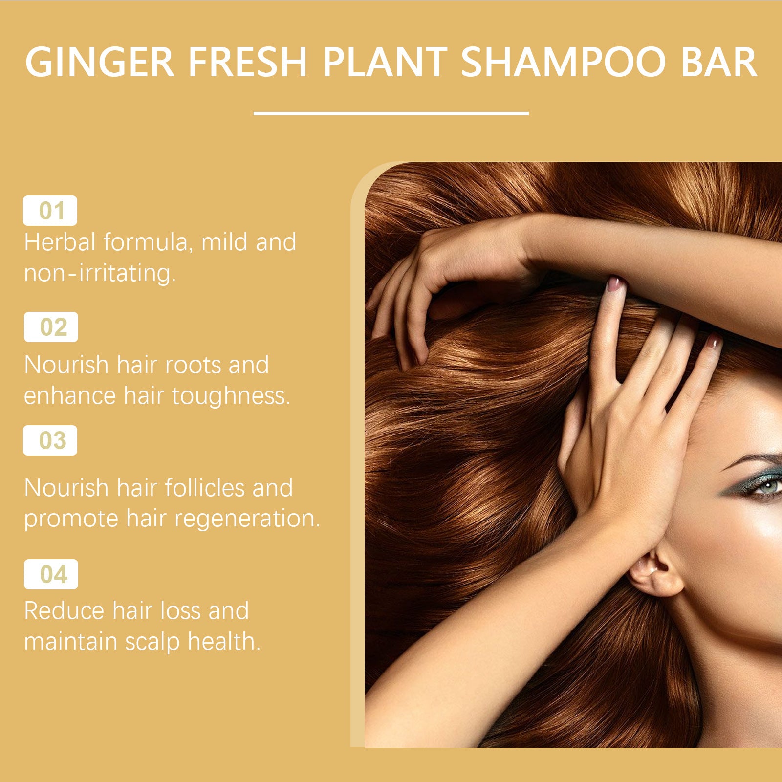 HoeGoa Ginger Shampoo Soap Scalp Cleansing Frizz