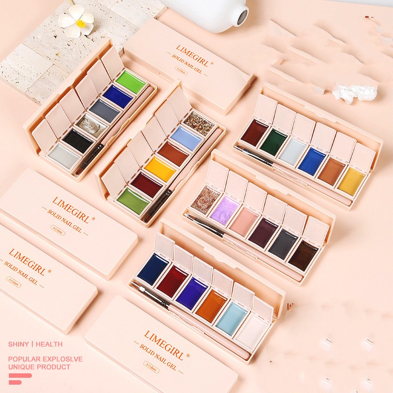 LimeGirl Cream Nail Polish Eye Shadow Bag