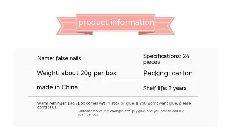 False Nail Patch Peach Powder Gradient Apricot