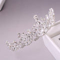Baroque Vintage Black Rhinestone Crown Bridal Tiara