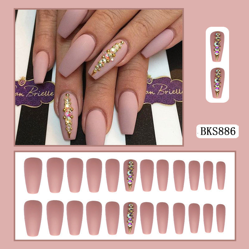 Matte Nail Tip Ballet Nail Frosted Nail Patch Long