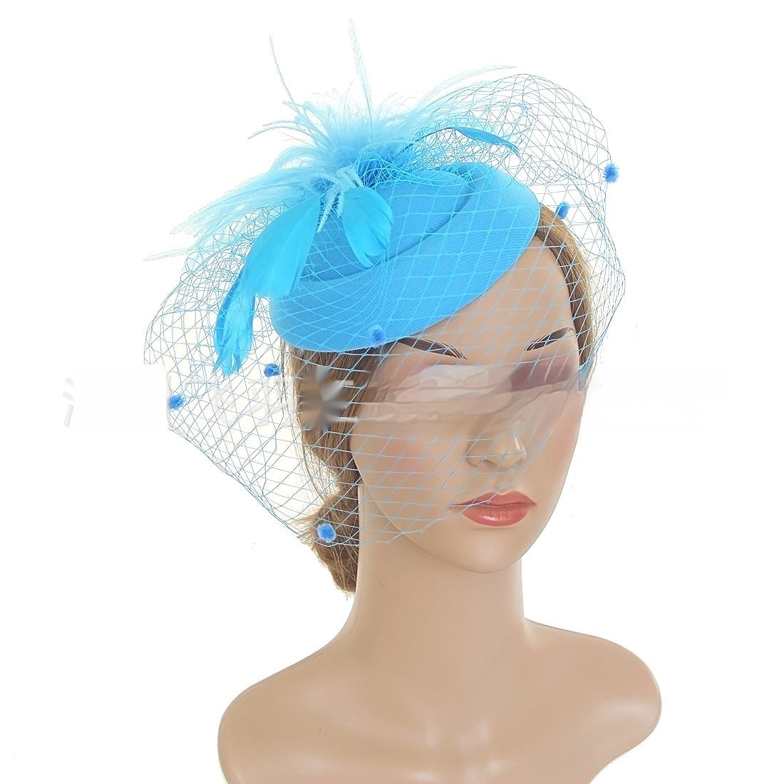 Vintage Bridal Veil Headdress Veil Billycock