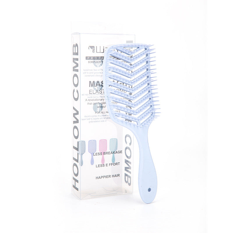 Hollow V-shaped Massage Modeling Big Curved Comb