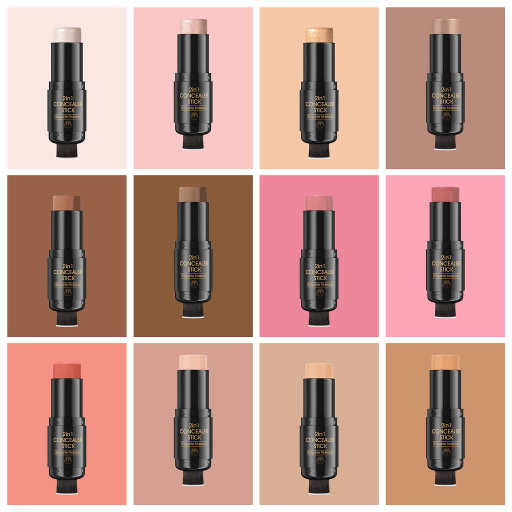 Hellokiss Highlight Blush Double-headed Contour Stick With Brush