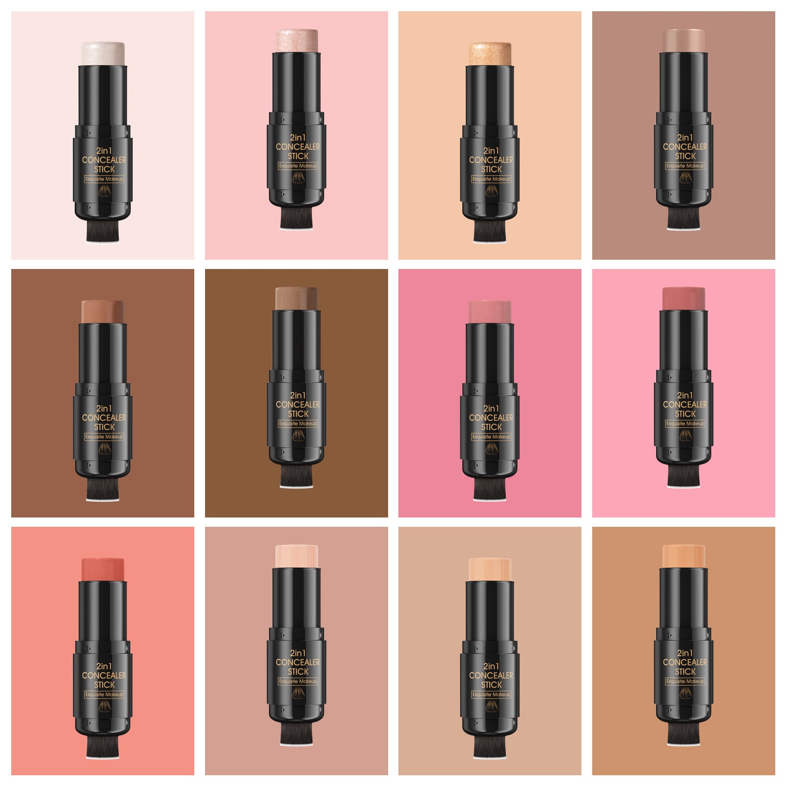 Hellokiss Highlight Blush Double-headed Contour Stick With Brush