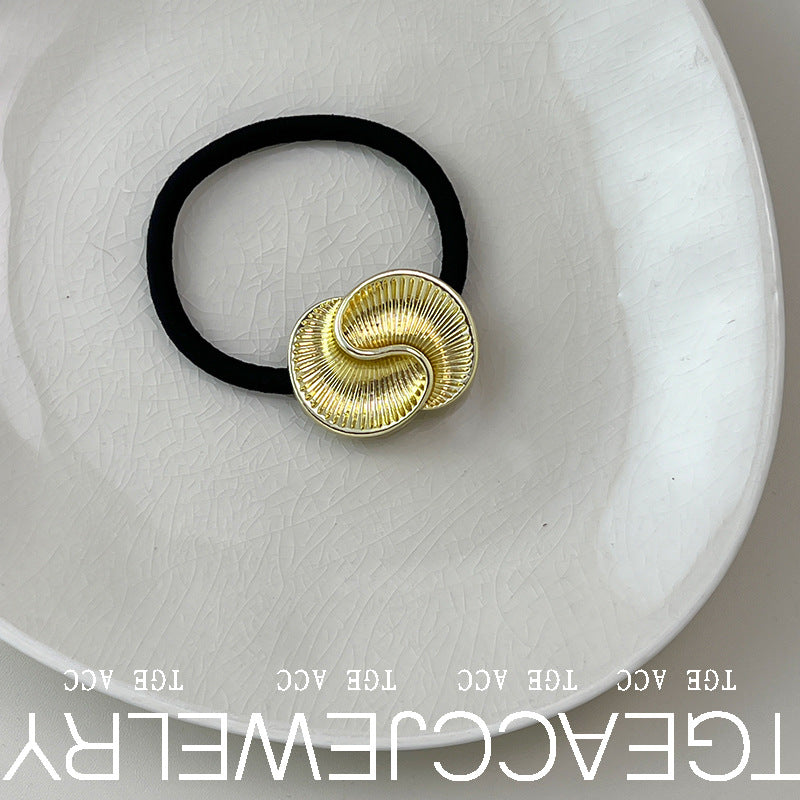 European And American Cold Style Geometric Metal Concave-convex Stretch Retro Head Rope
