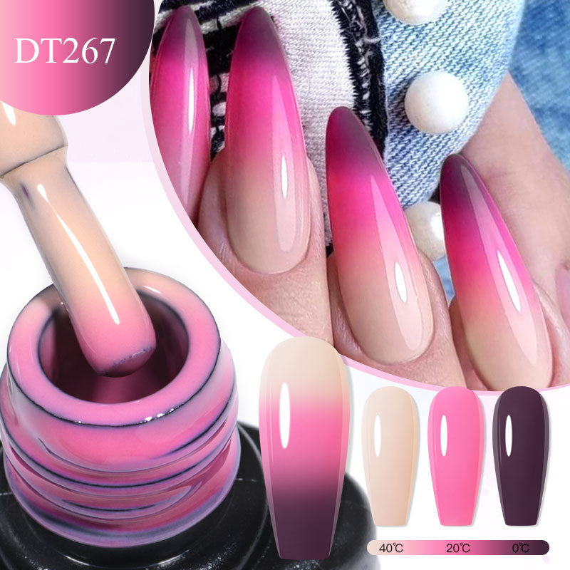 Shimmering Thermal Gel Fashion Nail Polish PU Protective Film For Nail Art