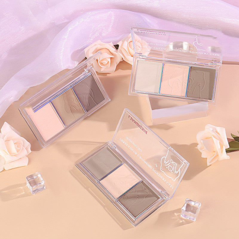Liangnishi Fashion Highlighter Blush Nose Shadow Palette
