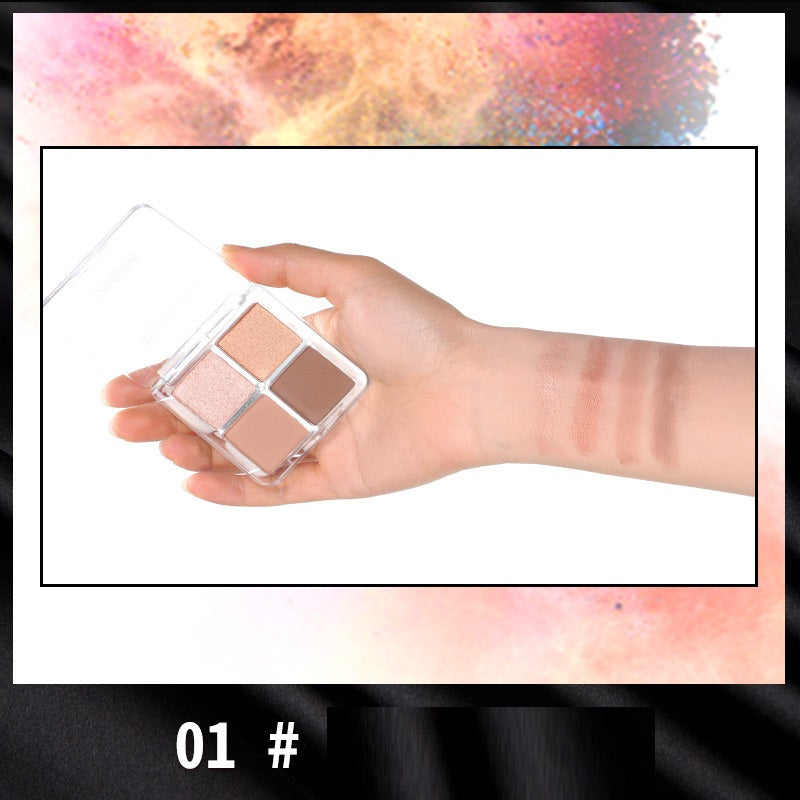 Pearlescent Waterproof Beauty Sequin Four-Grid Eyeshadow