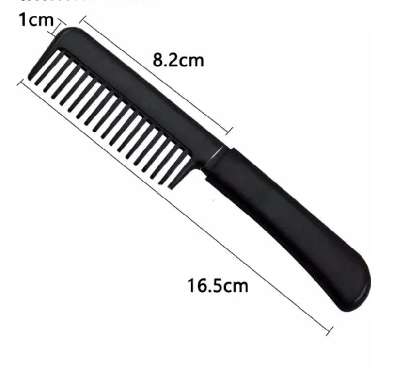 Simple Hairdressing Comb Plastic Multi-color Hair Styling Dense Gear Push Edge Flat