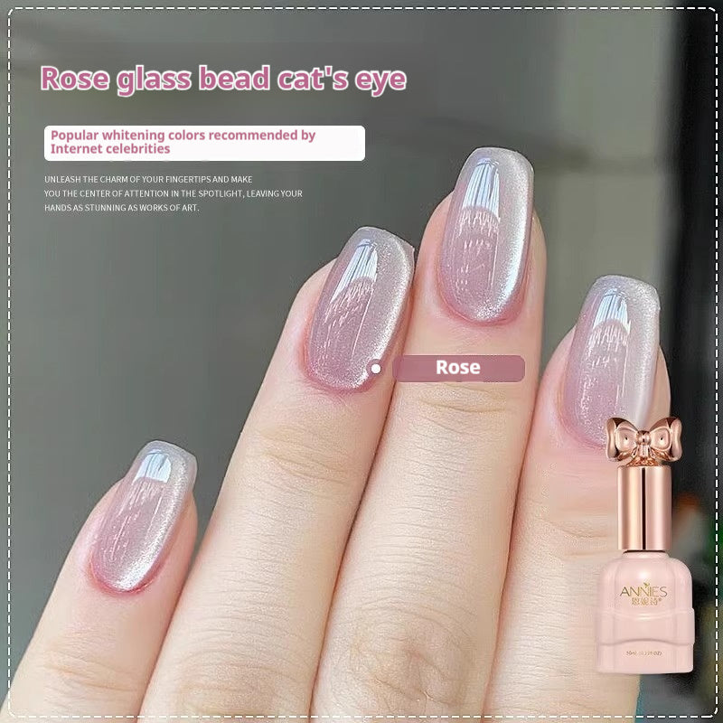 Annifs Ennis Micro Glass Bead Cat's Eye Gel Nail Polish Icy Cat Eye Gel Polish Nail Art