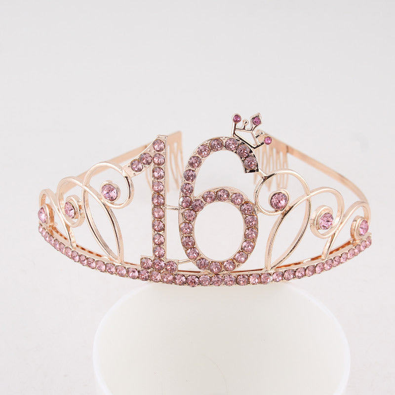Creative Diamond Alphabet Headdress Birthday Hair Accessories