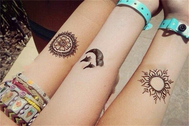 Brown Hannah Plant Henna Hand Painted Cream