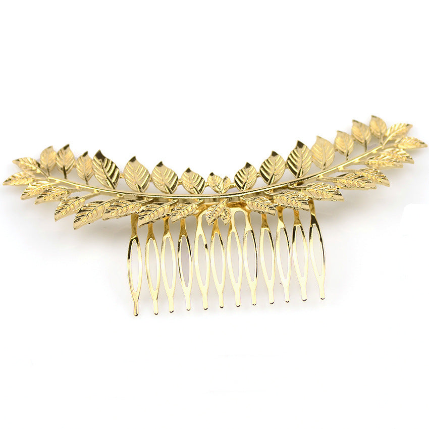 Korean Version Of Creative Headdress Retro Exaggerated Feather Leaf Spring Hairpin