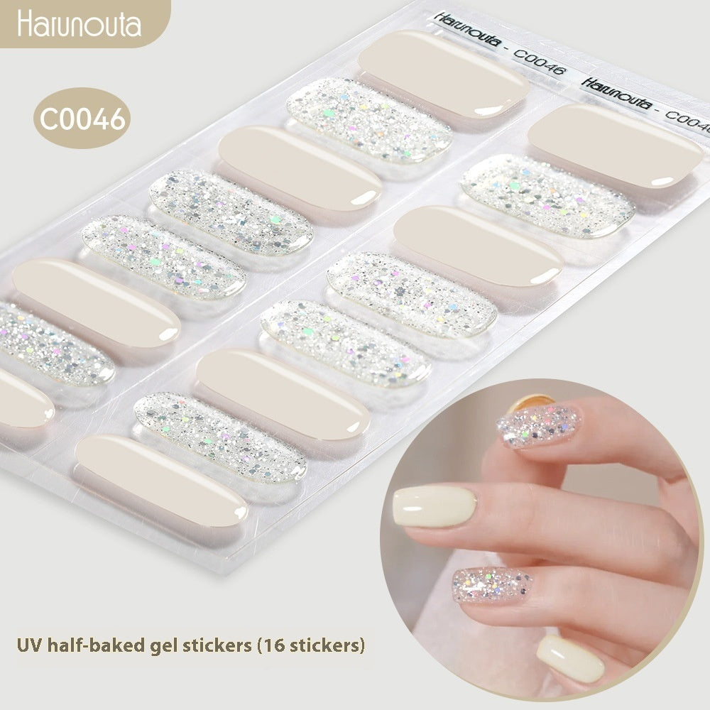 Harunouta Nail Stickers UV Gel Nail Sticker Semi-curing