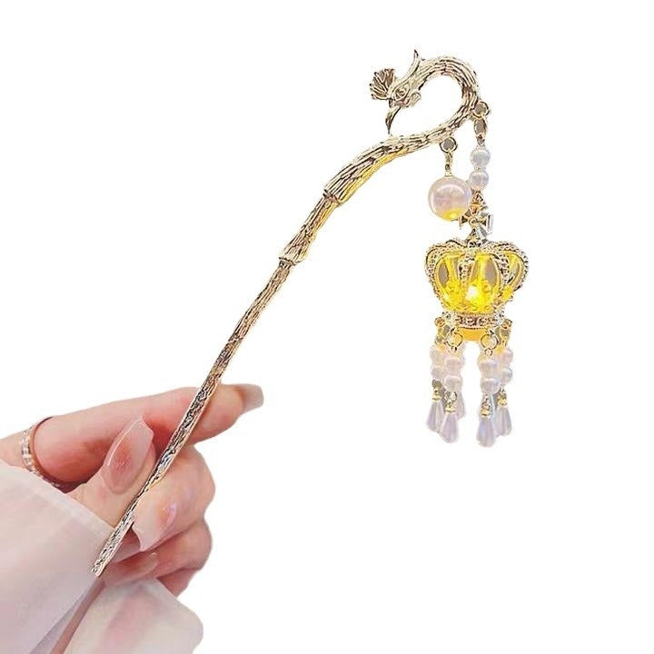 Light-emitting Hairpin Ancient Style Dangling Ornament Wind Chimes