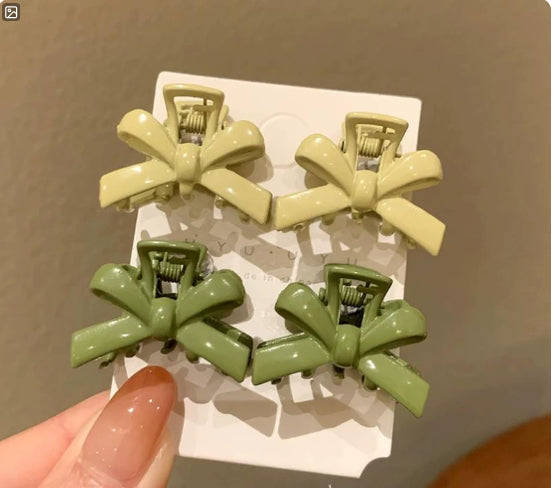 Candy-colored Metal Hair Clip With A Bow