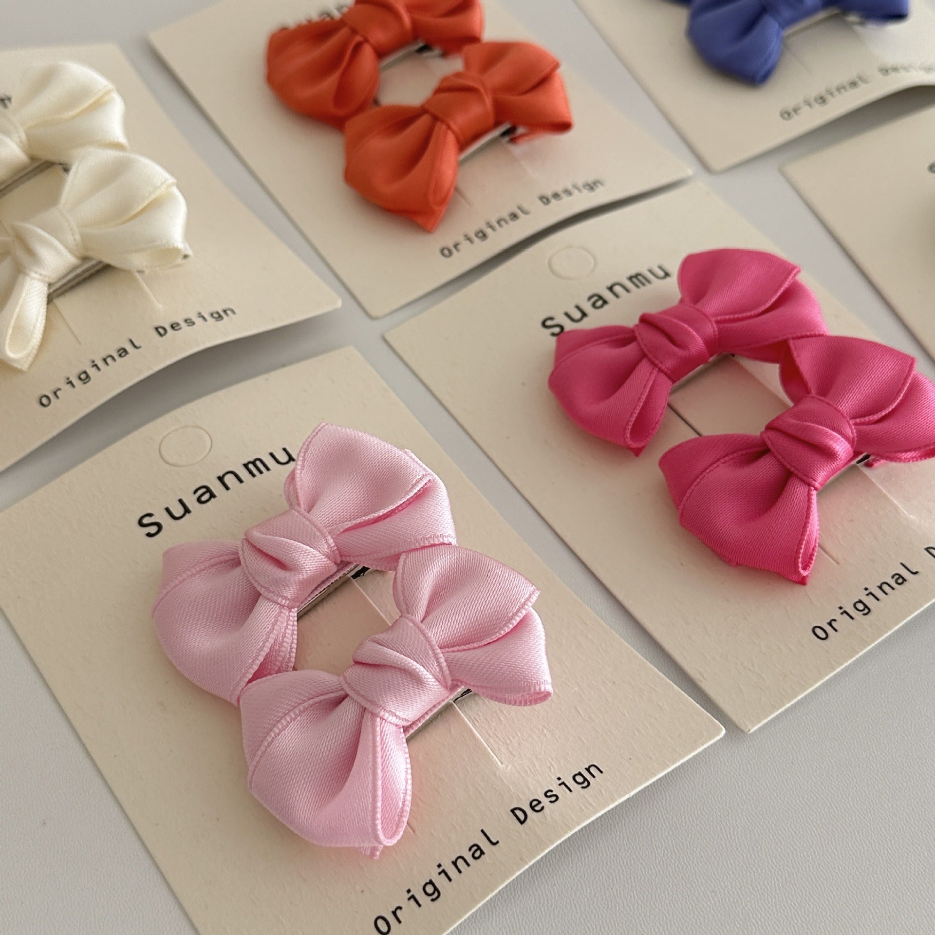 Cream Color Sweet Bowknot Children's Exquisite Side Clip Hairpin