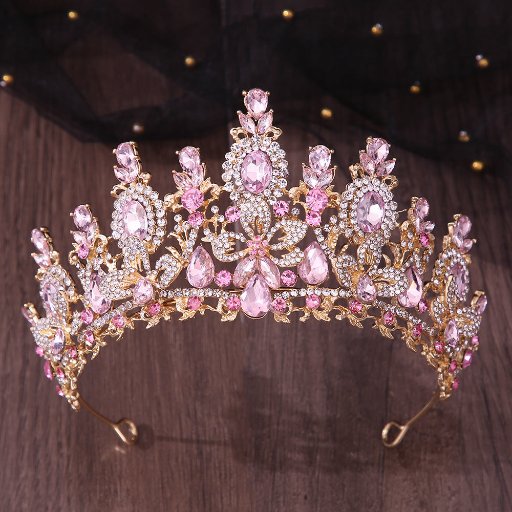 Bridal Crown Headdress Cross Wedding Dress Accessories Luxury Crystal
