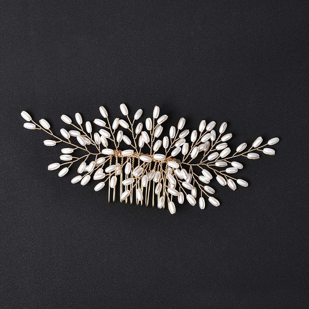 Bridal Wedding Headdress Wheat Pearl Handmade Comb