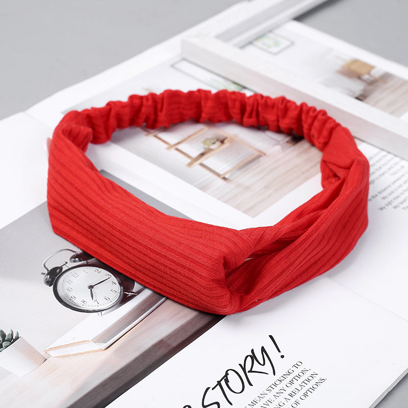 Hairband Cross Knitted Thread Hairware