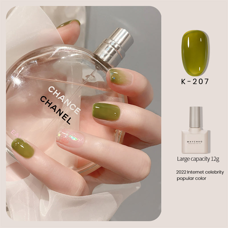 Maychao Transparent Jade Fat Ice Transparent Nude Nail Polish
