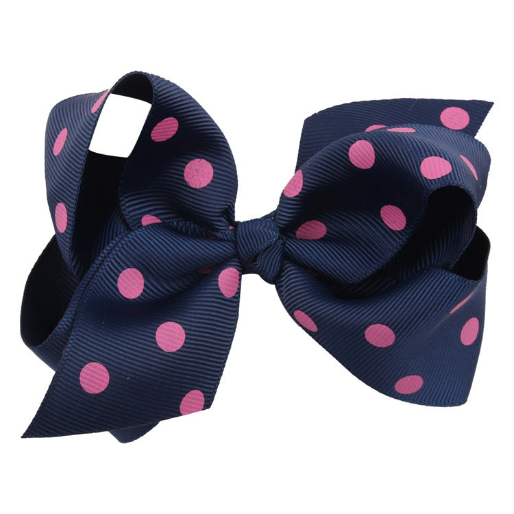 11X6.5CM Polka Dot Bow Hairpin Headwear
