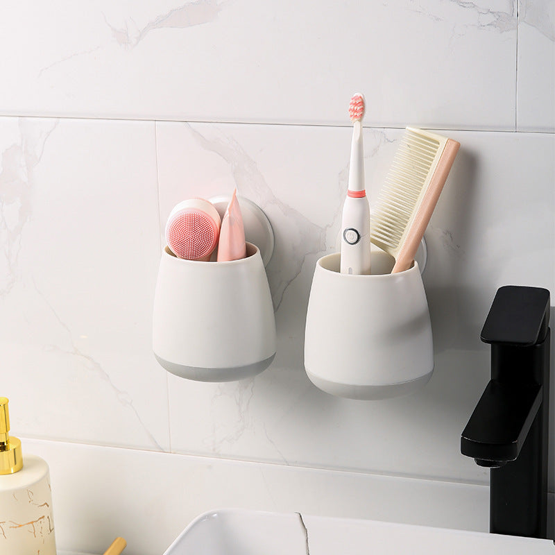Simple Bathroom Comb Toothpaste Tube Vanity Storage Rack