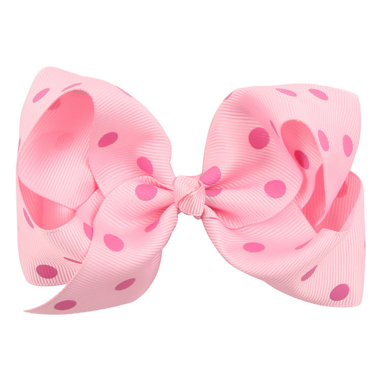 11X6.5CM Polka Dot Bow Hairpin Headwear