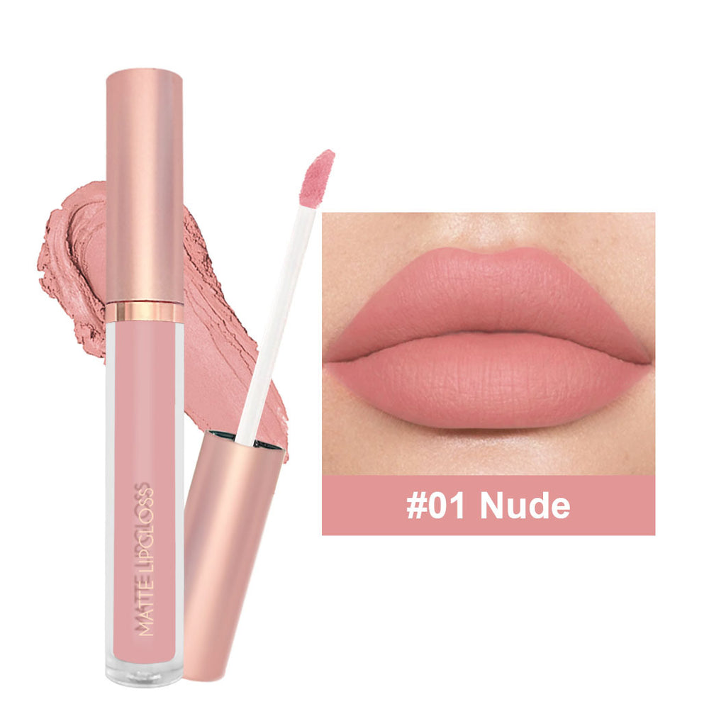 12-color Nude Jam Matte Lip Gloss Does Not Fade