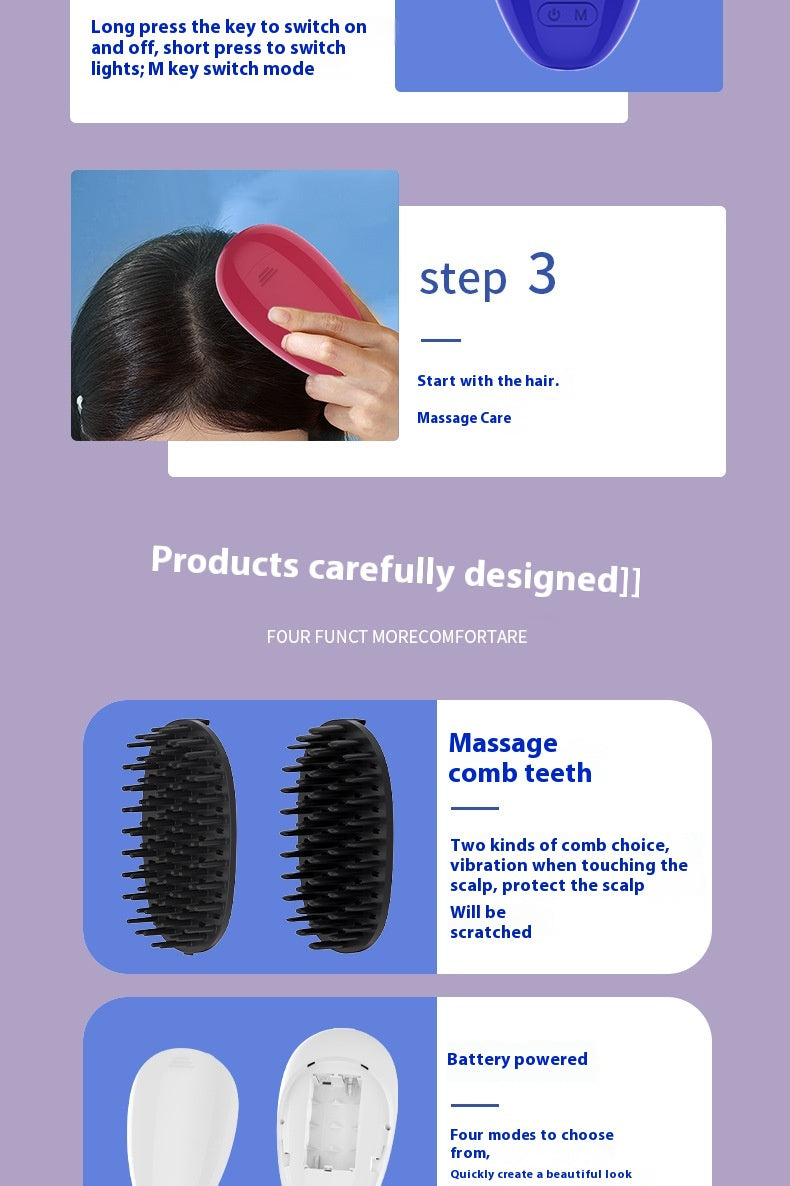 Electric Massage Comb Household Head