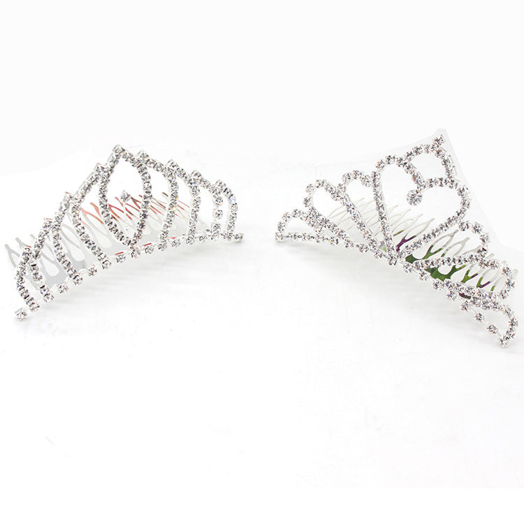 New Bridal Hair Accessories Crown Diamond Comb Full Diamond Alloy