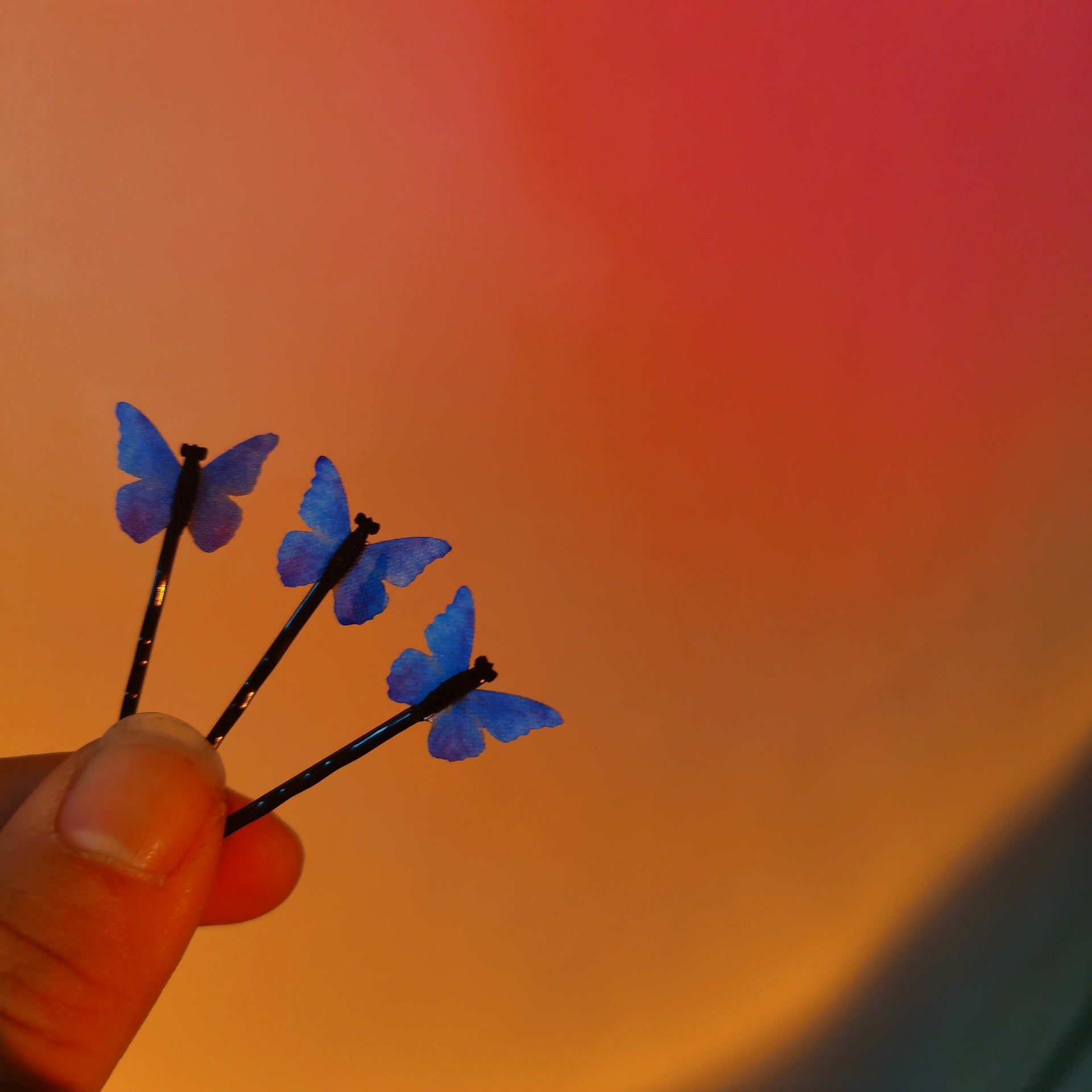 Korean Version Of The Blue Butterfly Hairpin Trumpet