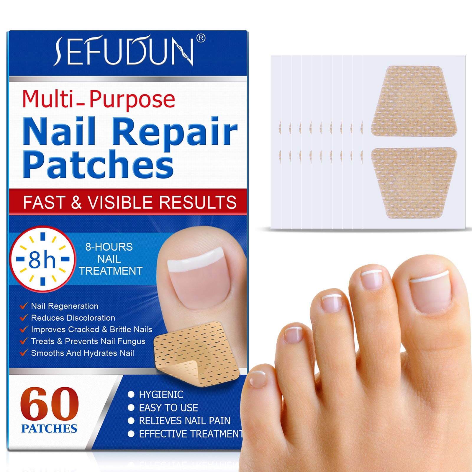 Sefundun Nail Sticker Inlay Nail Gray Nail Thick Nail Correction Stickers