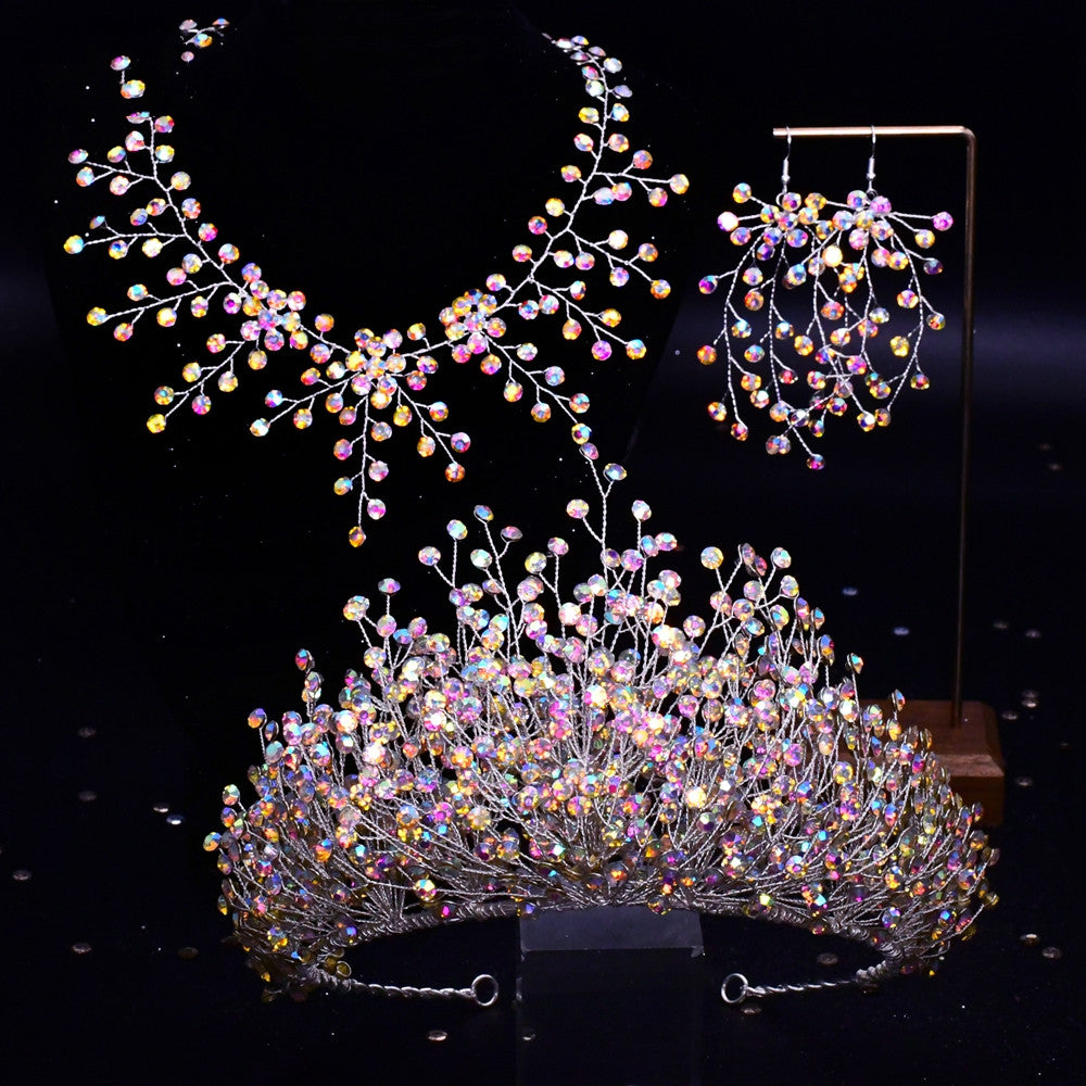 Bridal Headdress Handmade Exquisite Crystal Crown