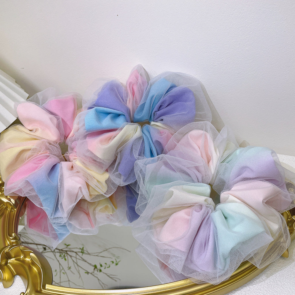 Rainbow Double-layered Large Intestine Hair Tie