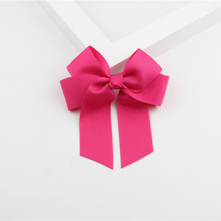European And American Children Hairpin Ornament Four-ear Ribbon