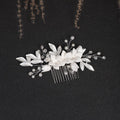 Alloy Leaf Shape Hair Comb Side Comb