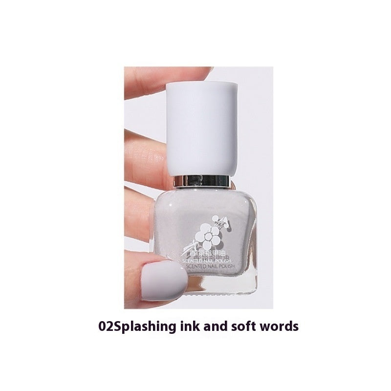 Wutering Water-based Quick-drying Baking-free Long-lasting Tearable Popular Color White Fragrance-retaining Nail Polish