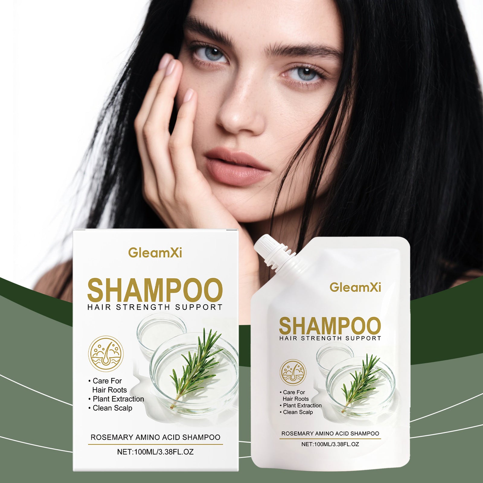 GleamXi Rosemary Amino Acid Volumizing Shampoo
