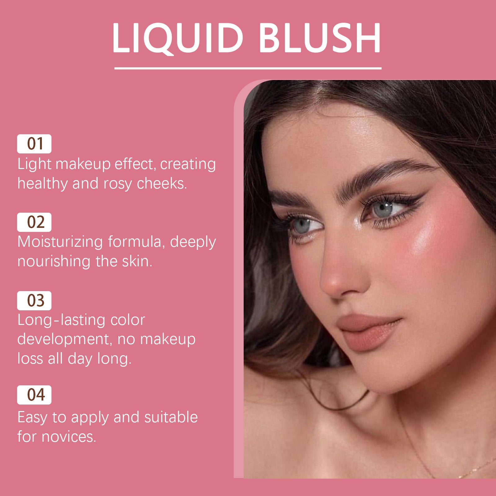 Ouhoe Blush Care Solution Facial Natural Rosy Color Rendering