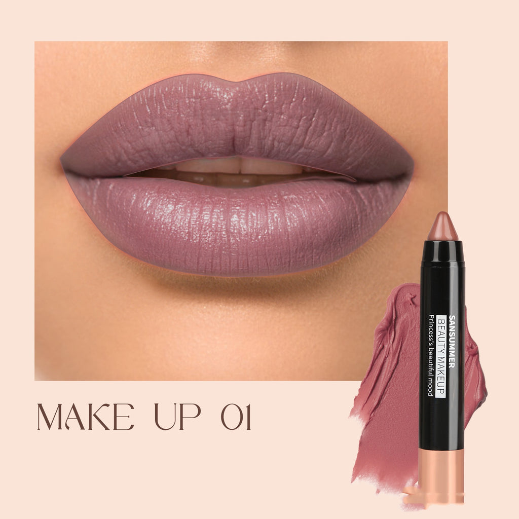 8-color Matte Universal Waterproof No Stain On Cup Lip Liner