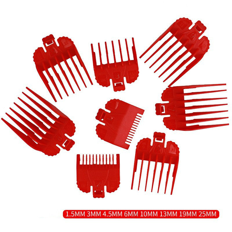 Hair Clipper Positioning Comb 8-piece Plastic Black Caliper Electric Clipper Position Guide Comb Hair Tools