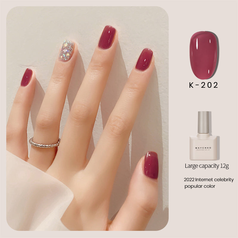 Maychao Transparent Jade Fat Ice Transparent Nude Nail Polish