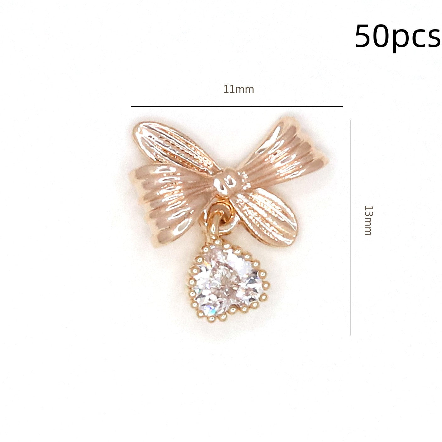 Climate Flowers Bow Zircon Nail Ornament Zircon