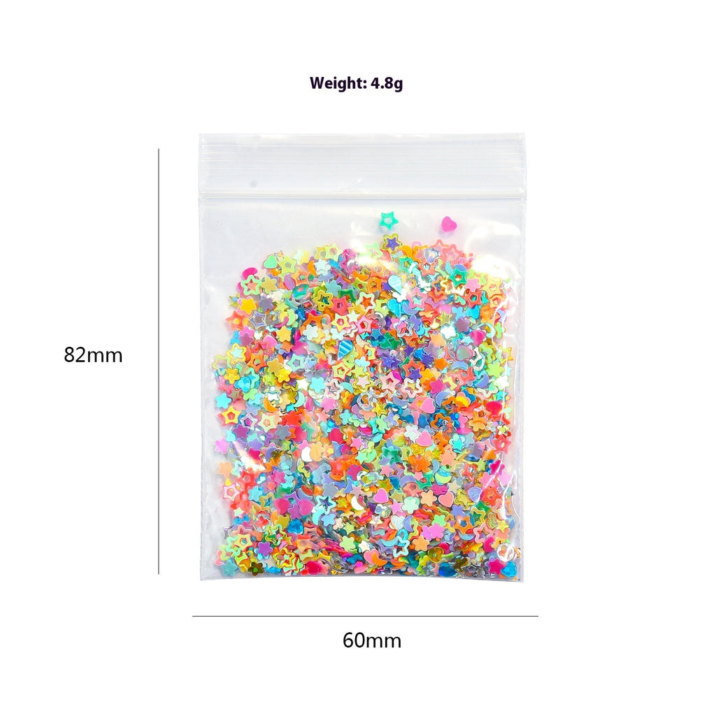 DIY Nail Ornament Colorful Sequins Triangle Mixed