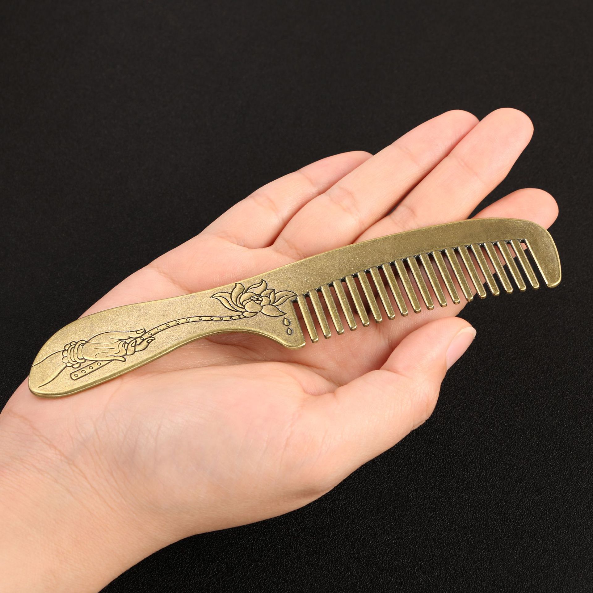 Handmade Brass Vintage Comb Exquisite Polishing