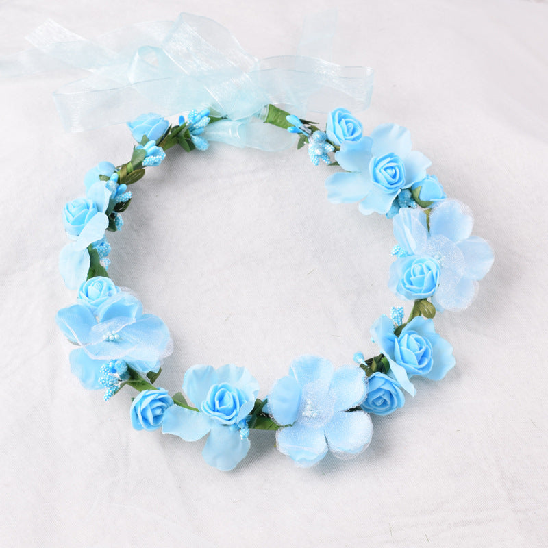 Imitation Rattan Woven Hard Circle Wreath Headgear Korean Style Sen Female Super Fairy
